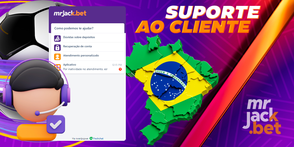 Suporte ao cliente 24/7 no site da MrJackBet Brasil