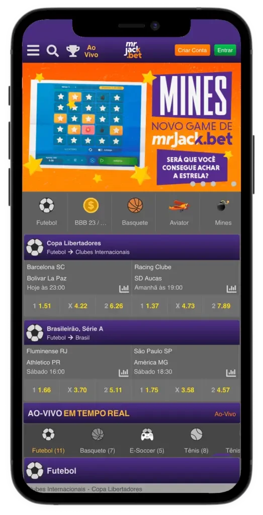 Revisão do logotipo do aplicativo móvel MrJackBet Brasil